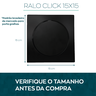 Kit Lavabo Preto Ralo Tampa Click 15x15 Valvula Click 7/8 preta fosco Inox Jogo preto escoamento Int - 2