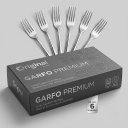 Ver imagem 1 de Kit 06 Garfo de Mesa Inox Line Continental Restaurante Metal