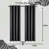 Cortina Blackout 2,80 X 2,20 Franzida Padrao para Sala Ilhos Corta Luz Cor Preto - 2