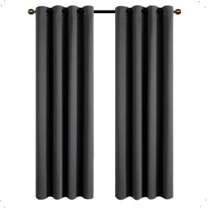 Cortina Blackout 2,80 X 2,20 Franzida Padrao para Sala Ilhos Corta Luz Cor Preto