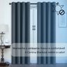 Cortina Blackout 2,80 X 2,20 Franzida Padrao para Sala Ilhos Corta Luz Cor Preto - 4