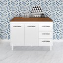 Ver imagem 6 de Balcao Com Tampo 120cm 9110x9300 Branco Savana Mobbs