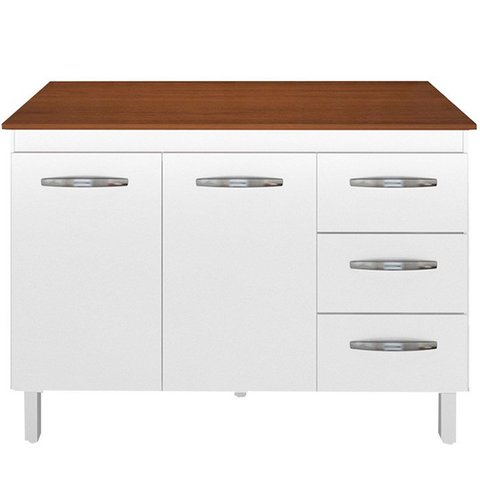 Balcao Com Tampo 120cm 9110x9300 Branco Savana Mobbs