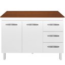 Ver imagem 1 de Balcao Com Tampo 120cm 9110x9300 Branco Savana Mobbs