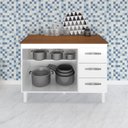 Ver imagem 5 de Balcao Com Tampo 120cm 9110x9300 Branco Savana Mobbs