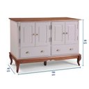 Ver imagem 5 de Balcão Buffet 4 Portas 2 Gavetas Hannover 60815 Linz Móveis - Off White/Imbuia