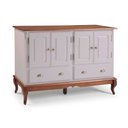 Ver imagem 1 de Balcão Buffet 4 Portas 2 Gavetas Hannover 60815 Linz Móveis - Off White/Imbuia