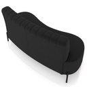 Ver mais imagens de Sofá Chaise 2 Lugares Sala Living 160cm Pés Industrial Cayman K01 Veludo Preto - Lyam Decor