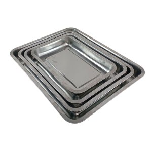 Assadeira Retangular Aluminio Kit 4 Forma Assar Bolo Pao Forno Cozinha