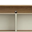 Ver imagem 2 de Rack para Sala de Estar Tv 75 Pol 4 Portas Brise 220cm Pés Dourado Clio I03 Louro Luna - Lyam