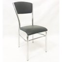 Ver imagem 3 de Kit 6 Cadeiras de Cozinha com Reforço Cromada Assento e Encosto Preto - Poltronas Do Sul