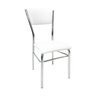 Kit 6 Cadeiras de Cozinha com Reforço Cromada Assento e Encosto Branco - Poltronas do Sul - 5