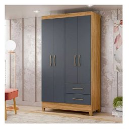 Moval Guarda Roupa Chile 4 Portas Cor Cinza-escuro 952031 - 4