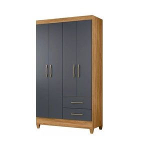 Moval Guarda Roupa Chile 4 Portas Cor Cinza-escuro 952031