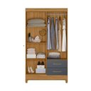 Ver imagem 2 de Moval Guarda Roupa Chile 4 Portas Cor Cinza-escuro 952031