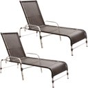 Ver imagem 1 de 2 Espreguiçadeiras De Piscina Varanda Fibra Sintética - Tabaco