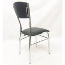 Ver imagem 5 de Kit 4 Cadeiras de Cozinha com Reforço Cromada Assento e Encosto Preto - Poltronas Do Sul
