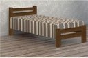 Ver imagem 1 de Cama de Solteiro Piazza de Madeira Maciça Tauari - Cor Imbuia
