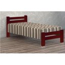 Ver imagem 1 de Cama de Solteiro Itália de Madeira Maciça Angelim Pedra/tauari - Cor Mogno