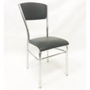 Ver imagem 3 de Kit 5 Cadeiras de Cozinha com Reforço Cromada Assento e Encosto Preto - Poltronas Do Sul