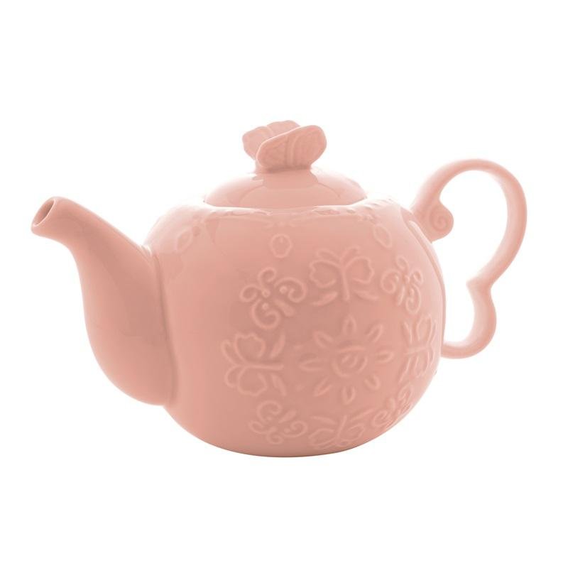 Conjunto 3 Peças Wolff Porcelana P/cha Butterfly Rosa 28744 - 2