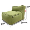 Ver imagem 2 de Puff e Apoio Brisa Conforto para Áreas Externas Good Pufes Poltrona Enchimento Perolas Eps Cor Verde
