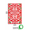 Ver imagem 6 de Painel Divisor Cobogó Mdf 3mm Vermelho - Modelo M0001 - Kit Decorativo Vazado Modular para Sala