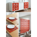 Ver imagem 5 de Painel Divisor Cobogó Mdf 3mm Vermelho - Modelo M0001 - Kit Decorativo Vazado Modular para Sala