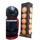 Ver imagem 2 de Torre Giratória Porta Capsulas Nespresso Mdf Cor Amadeirada:DolceGusto