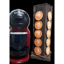 Ver imagem 5 de Torre Giratória Porta Capsulas Nespresso Mdf Cor Amadeirada:DolceGusto