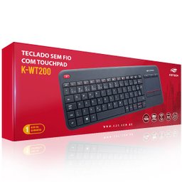 Teclado sem Fio com Touchpad K-WT200BK C3 TECH C3TECH - 1 Teclado sem Fio com Touchpad K-WT200BK C3 TECH C3TECH - 1
