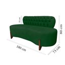 Ver imagem 7 de Sofá 3 Lugares Orgânico Curvo Tókio 180cm Suede Verde