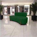 Ver mais imagens de Sofá 3 Lugares Orgânico Curvo Tókio 180cm Suede Verde