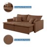 Sofá Cama Sem Caixa 3 Lugares Veludo Roma 1.90x1.45 Premium:Marrom - 3