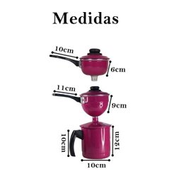 Cuscuzeiro individual nordestino para duas pessoas Rosa - 2