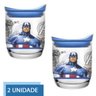 Jogo de 2 Copos Do Capitão América Vidro Com Tampa Marvel - 2