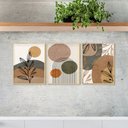 Ver imagem 2 de Kit 3 Quadros Decorativos Plantas Formas e Linhas Boho
