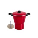 Ver imagem 1 de Cuscuzeiro Vermelho Cuscuz Panela Vaporizadora Legumes 1 Und