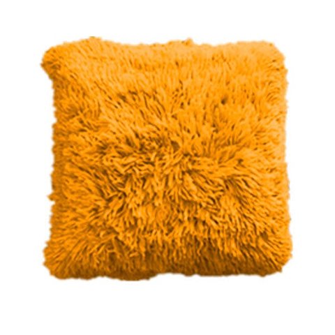 Capa de Almofada Decorativa Peluda 42X42:CARAMELO