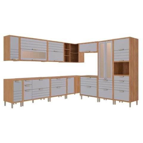 Cozinha Completa 12 Peças Eloise C591 Cinamomo/Platina MGM
