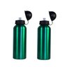 Garrafa térmica alumínio verde academia caminhada 500 ml 2un - 1