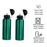 Garrafa térmica alumínio verde academia caminhada 500 ml 2un - 3