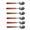 Ver imagem 1 de Conjunto de Colheres Cabo de Madeira Resistente Cozinha 6 Un