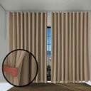 Ver imagem 2 de cortina para apartamento varao Paris  2,80 x 2,40 bege