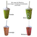 Ver imagem 2 de Copos para Bebidas Personalizados Frutas - Kit 4 Unidades