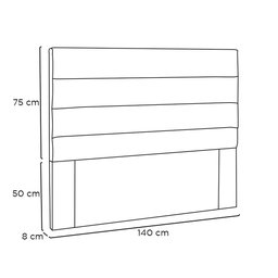 Cabeceira Casal 140cm Greta Veludo Lilás - Lucadi Home - 4