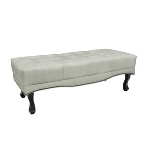 Calçadeira Recamier Casal Queen 160cm Alba Veludo Prata