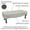 Calçadeira Recamier Casal Queen 160cm Alba Veludo Prata - 3