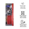 Conjunto jogo de Talheres plástico e inox vermelho 12 peças - 3