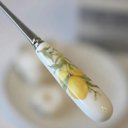 Ver imagem 6 de Garfo de Sobremesa Limone Kit 4 Peças Aço Inox e Porcelana Cabo Estampado Branco Verde e Amarelo